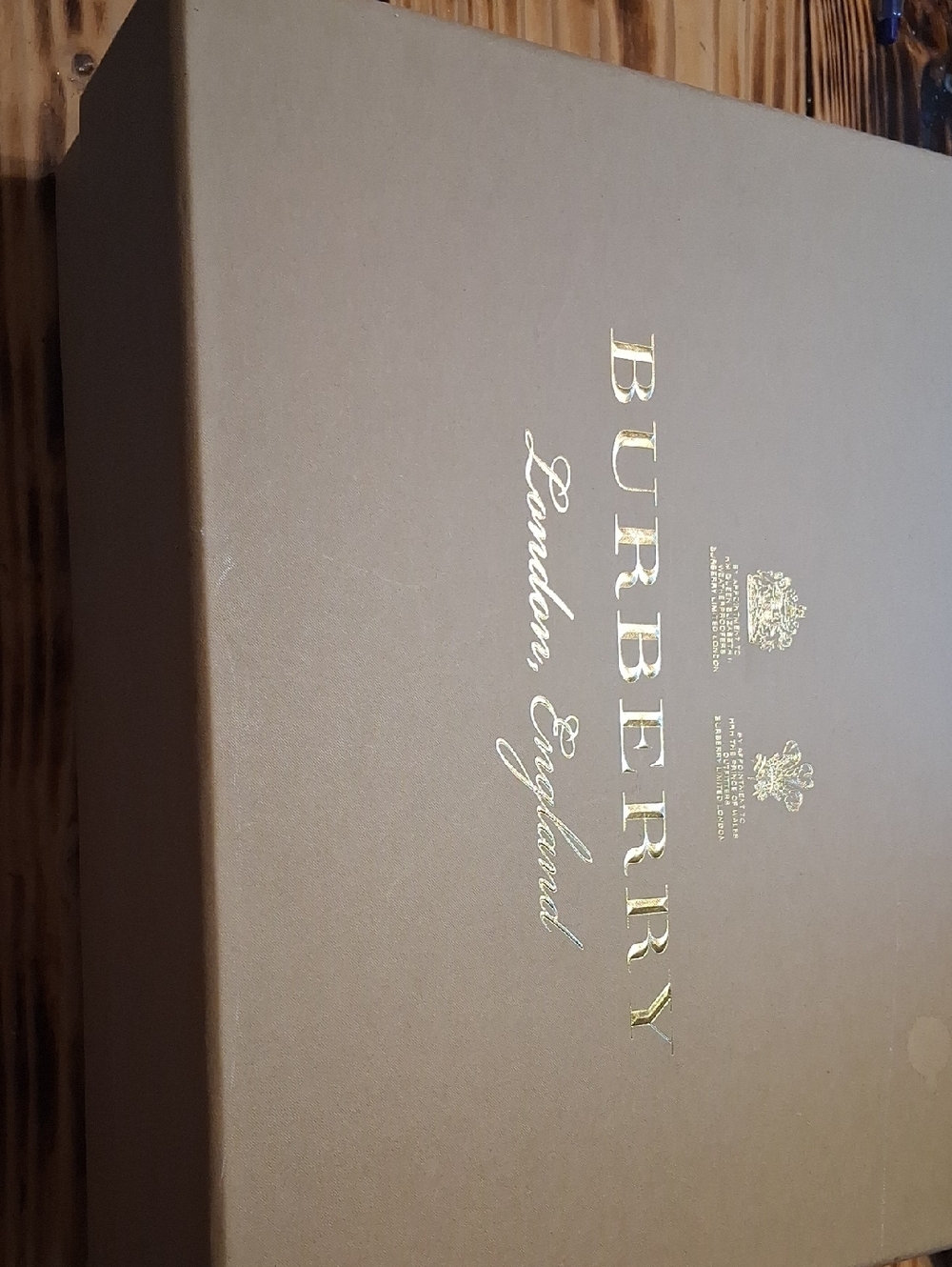 Burberry Brown and Gold Textured Gift Box
